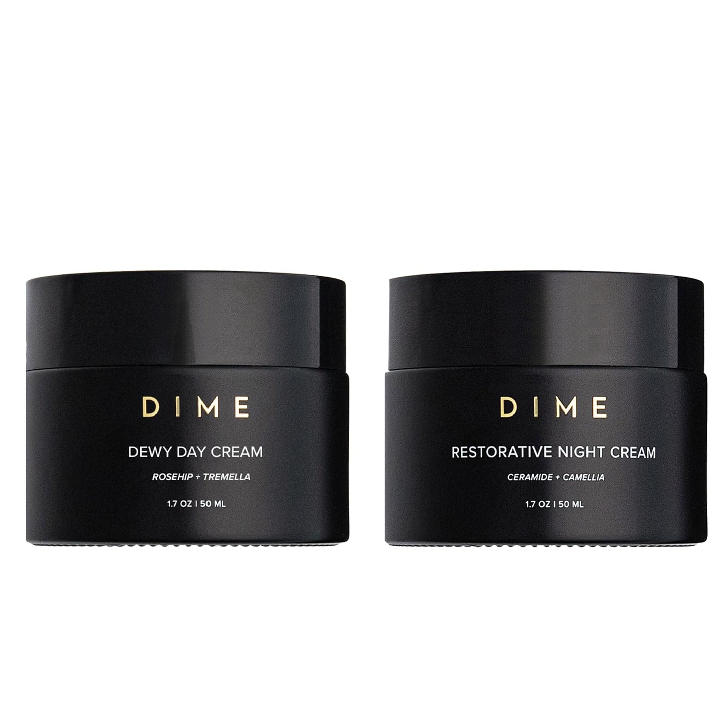 DIME Beauty Dewy Day Cream - Anti-Aging Hydrating Face Moisturizer with Rosehip Oil, Ceramides and Snow Mushroom for Dry and Combination Skin, Vegan and Cruelty-Free, 1.7 oz / 50 ml