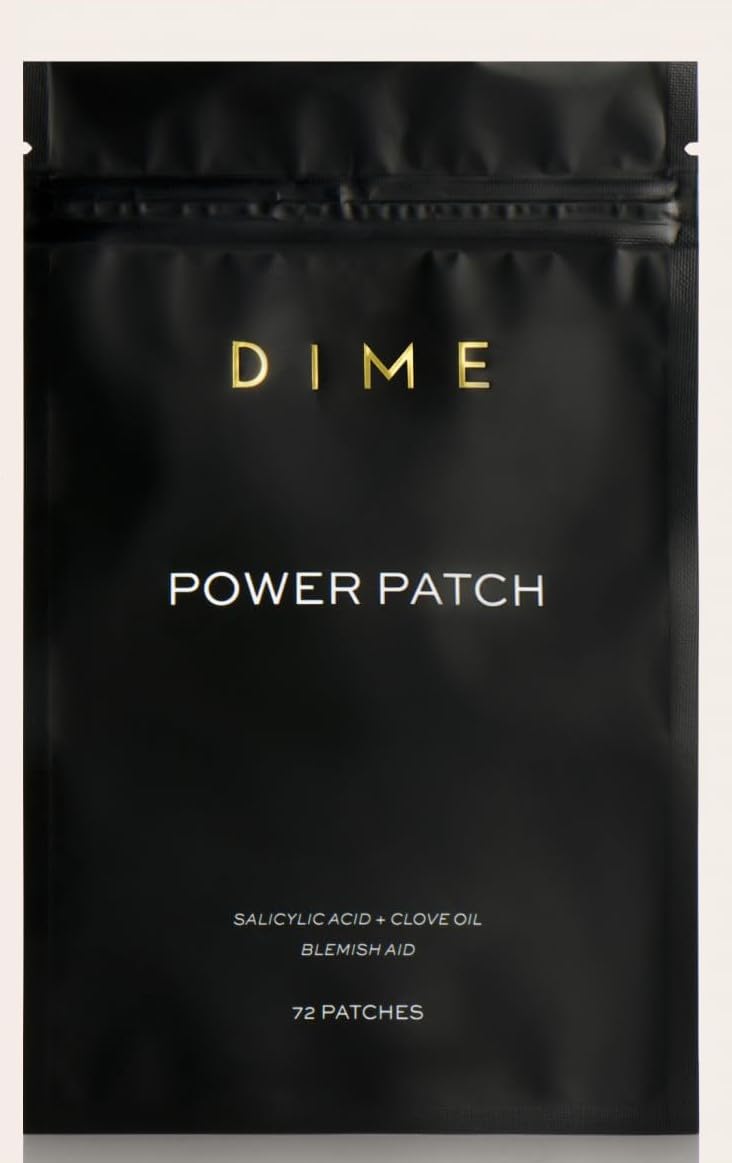 DIME Beauty Power Patch, 72 Count - Hydrocolloid Pimple Patches, Zit Spot and Blemish Aid with Salicylic Acid, Vitamin A, and Clove Oil