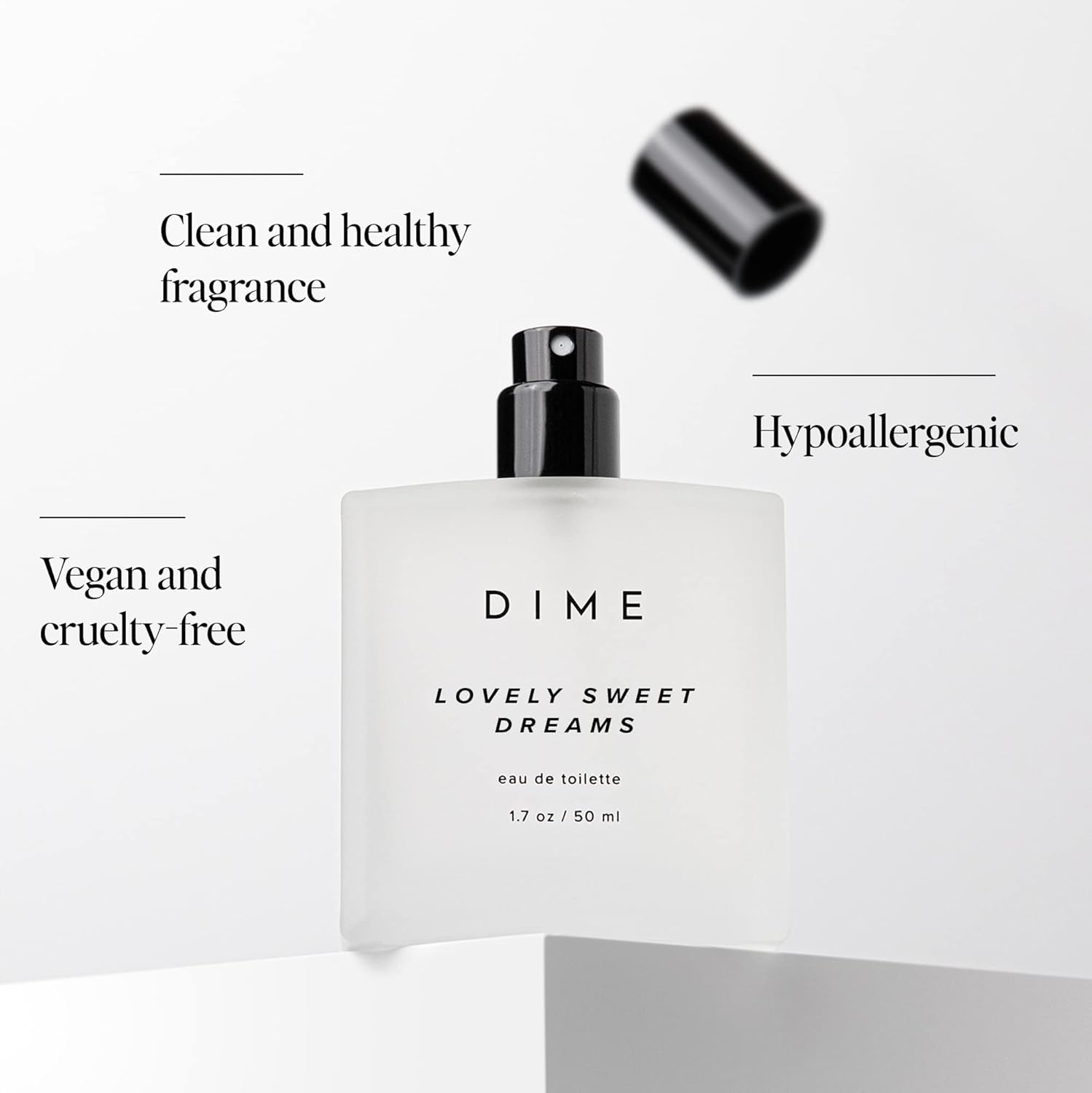 DIME Beauty Perfume Lovely Sweet Dreams, 1.7 oz / 50 ml - Warm Vanilla and Floral Scent, Hypoallergenic, Clean Perfume, Eau de Toilette For Women (Packaging May Vary)