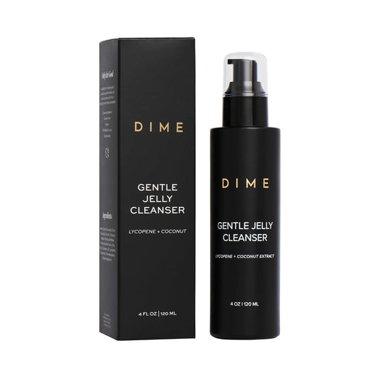DIME Beauty Gentle Jelly Cleanser - Non-Foaming Hydrating Gel Face Wash and Makeup Remover with Vitamin E and Coconut, Sensitive and Oily Skin, Vegan, Cruelty-Free, 4 oz / 120 ml