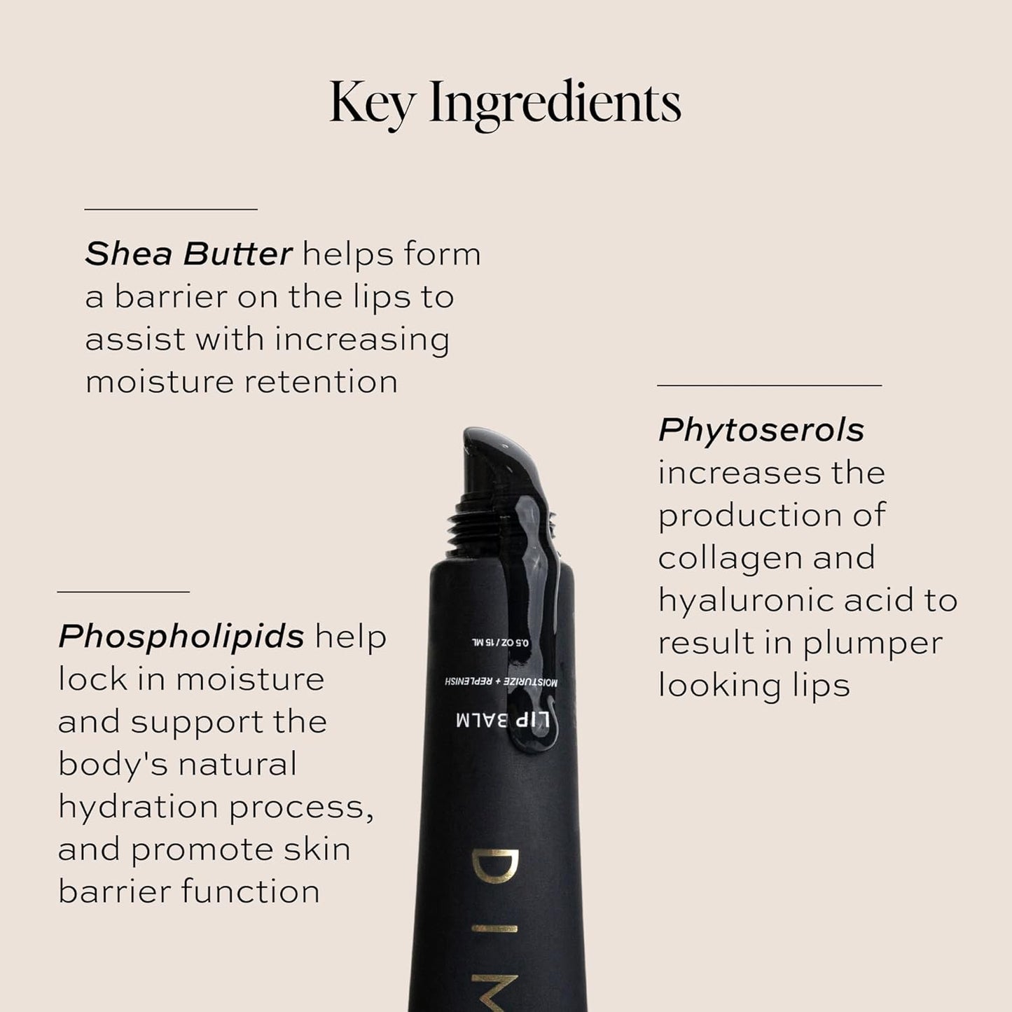 DIME Beauty Lip Balm, Hydrating Lip Balm and Gloss, Vegan & Cruelty-Free, Anti-Aging Lip Care, .5 oz / 15 ml