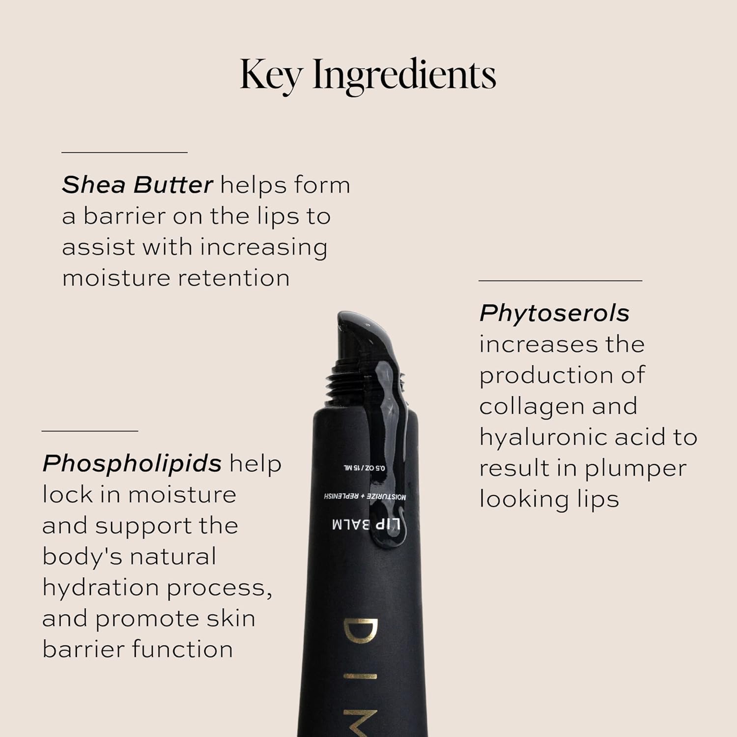 DIME Beauty Lip Balm, Hydrating Lip Balm and Gloss, Vegan & Cruelty-Free, Anti-Aging Lip Care, .5 oz / 15 ml