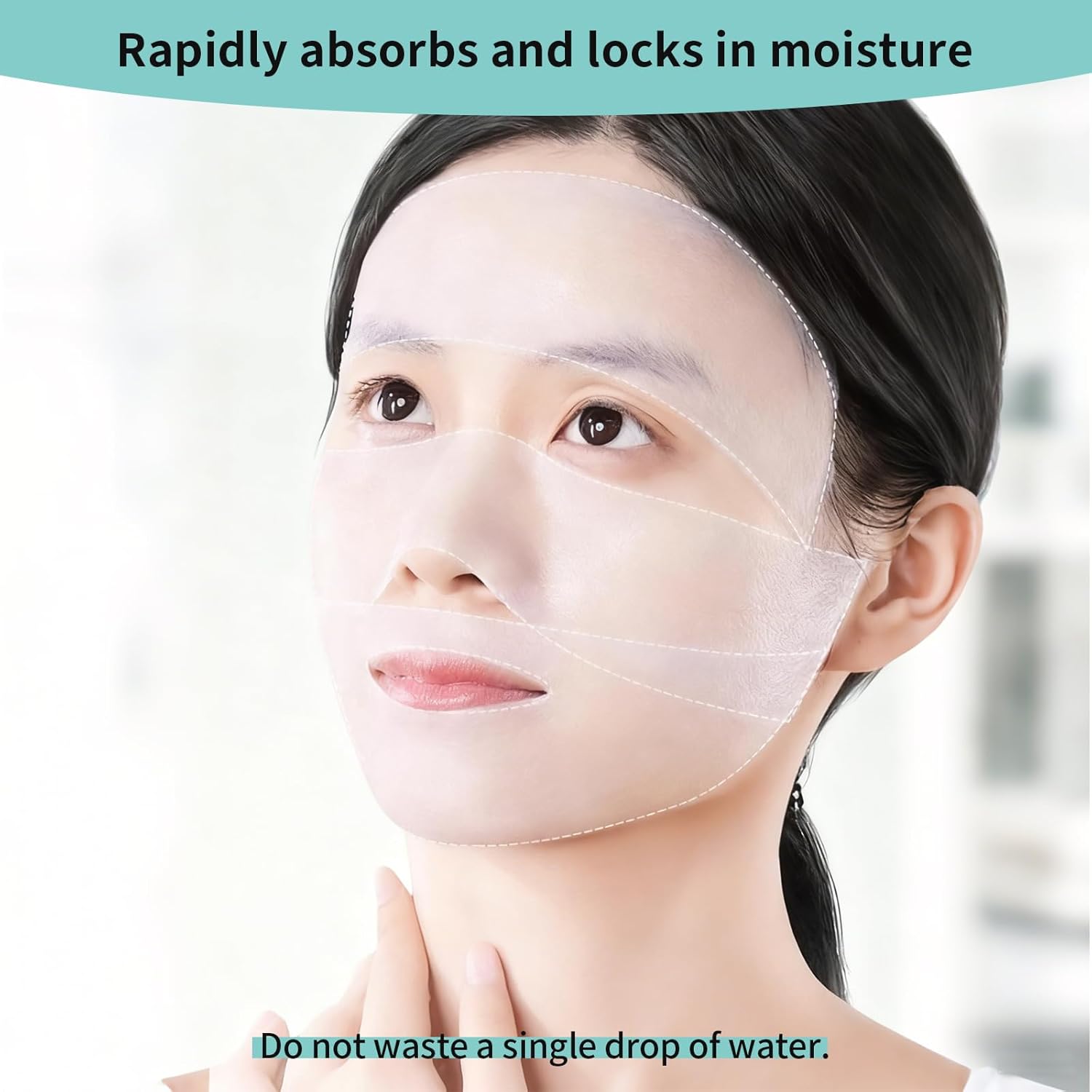 Stretchable Cotton Pads 200 Count - 100 with Nose & Mouth Opening + 100 Solid - for Face, Toner, Makeup & DIY Mask (3.9x4.7in, Pack of 1)